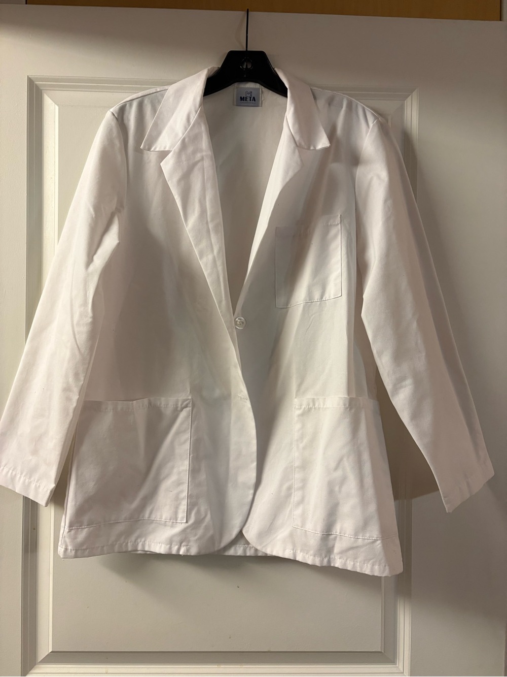 Women's White Short Lab Coat